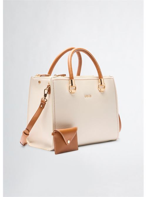 Cream and brown handbag Liu Jo | AA5008E0058.C3633